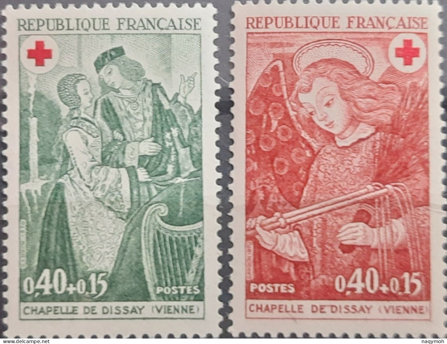 France Yvert 1661-1662** Année 1970 MNH. Paire Croix Rouge. - Nuevos