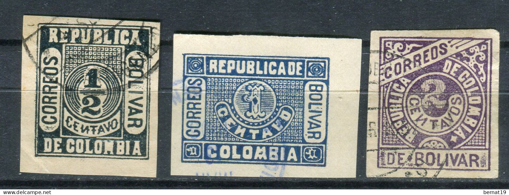 Colombia Departamento De Bolivar 1904. Yvert 70-72. - Colombia