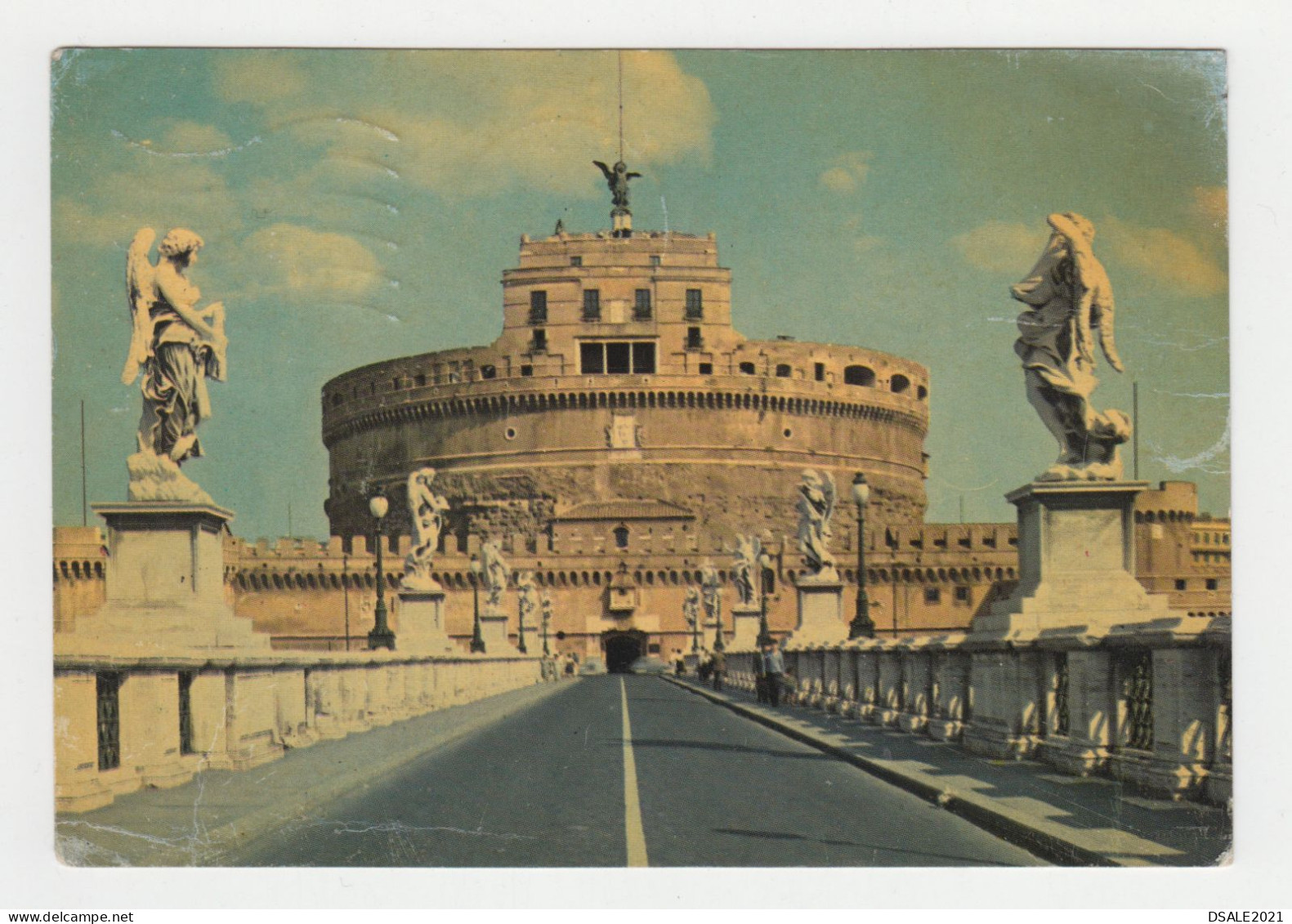 ITALY 1960s Pc W/Mi#1274 (25L) Stamp Sent ROMA To Bulgaria, View Postcard ROMA Ponte E Castel S. Angelo (1980) - 1961-70: Marcofilie