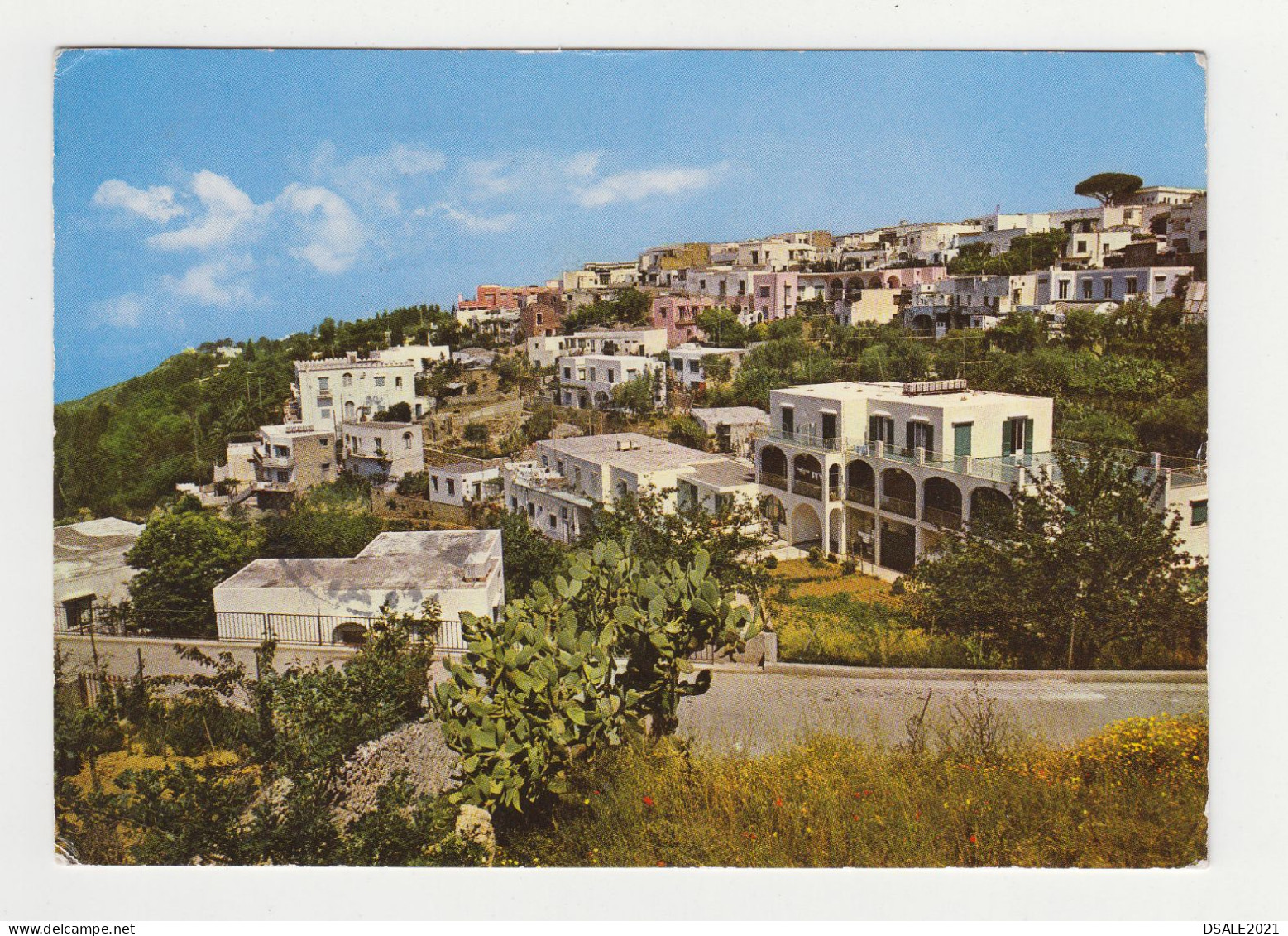 ITALY 1960s Pc W/Mi#1235 (20L) Stamp Festival Sent To Bulgaria, View Postcard ANCAPRI General View (17558) - 1961-70: Marcophilie