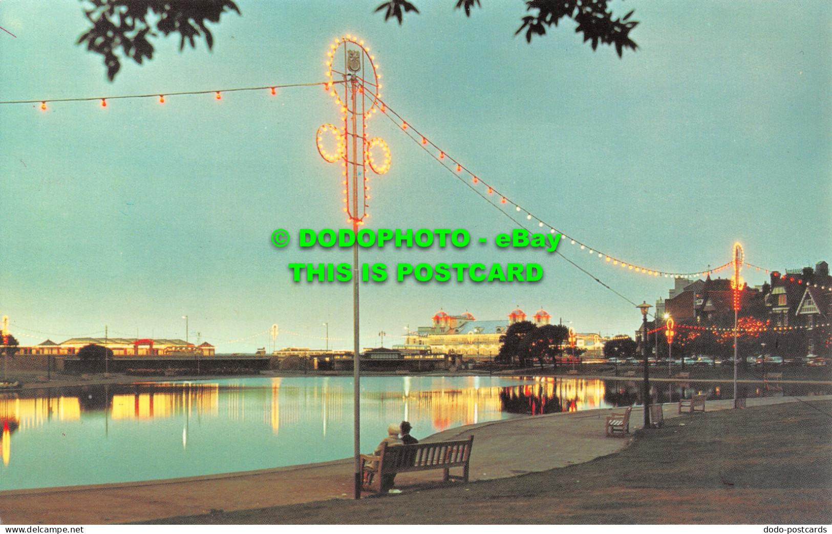 R521798 Canoe Lake And South Parade Pier By Night. Southsea. PT3087 - Welt