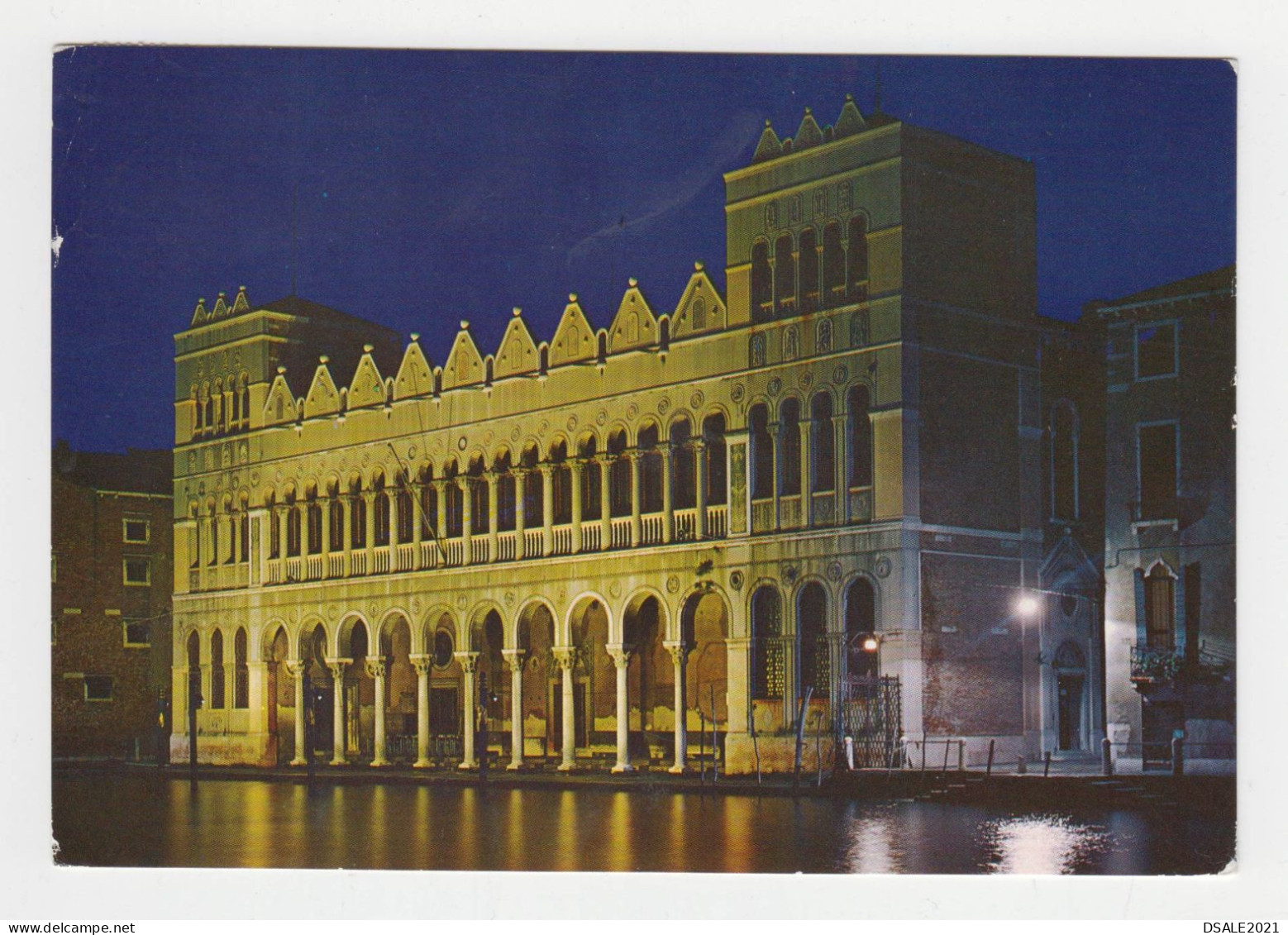 ITALY 1970 Pc W/Mi#1252 (50L) Stamp Postal Codes Sent VENEZIA To Bulgaria, Postcard VENEZIA-Turchi Notturno (1991) - 1971-80: Marcophilia