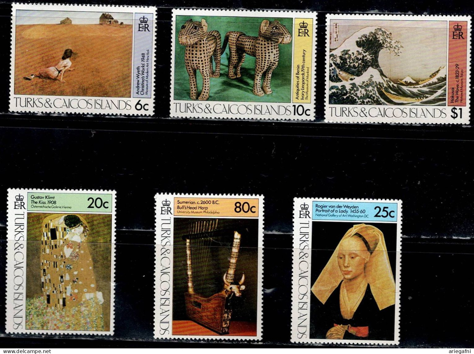 TURKS AND CAICOS 1979 ART OBJECTS FROM ALL OVER THE WORLD MI No 474-9 MNH VF!! - Turks & Caicos (I. Turques Et Caïques)
