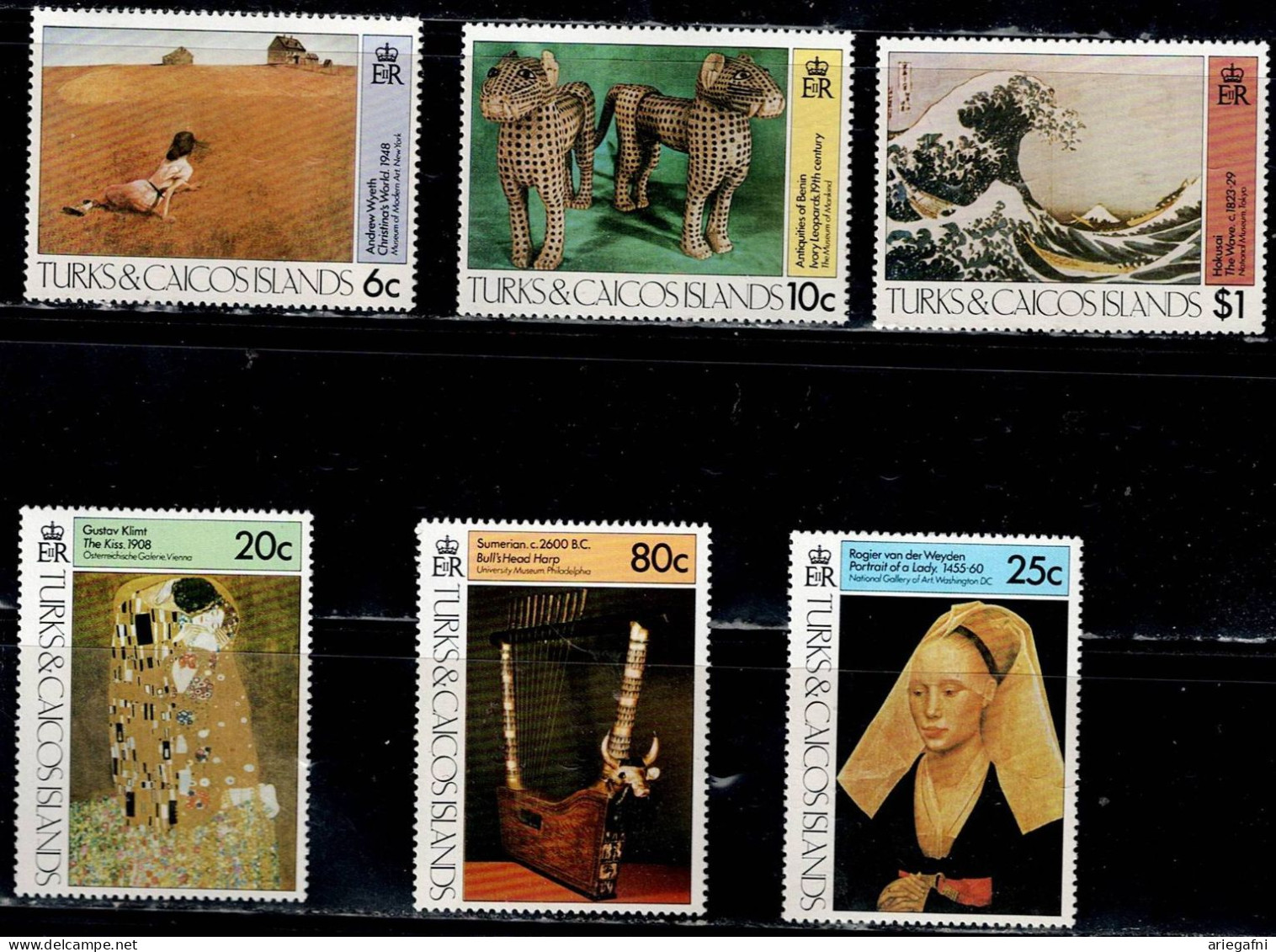 TURKS AND CAICOS 1979 ART OBJECTS FROM ALL OVER THE WORLD MI No 474-9 MNH VF!! - Turks E Caicos