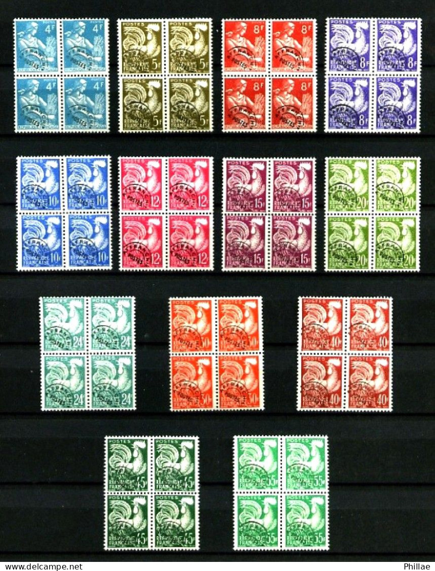 Préos  106 / 118 - Série Complète En Blocs De 4 Exempl. - 13 Blocs - Neufs N** - TB - Cote 440 €+ - 1953-1960