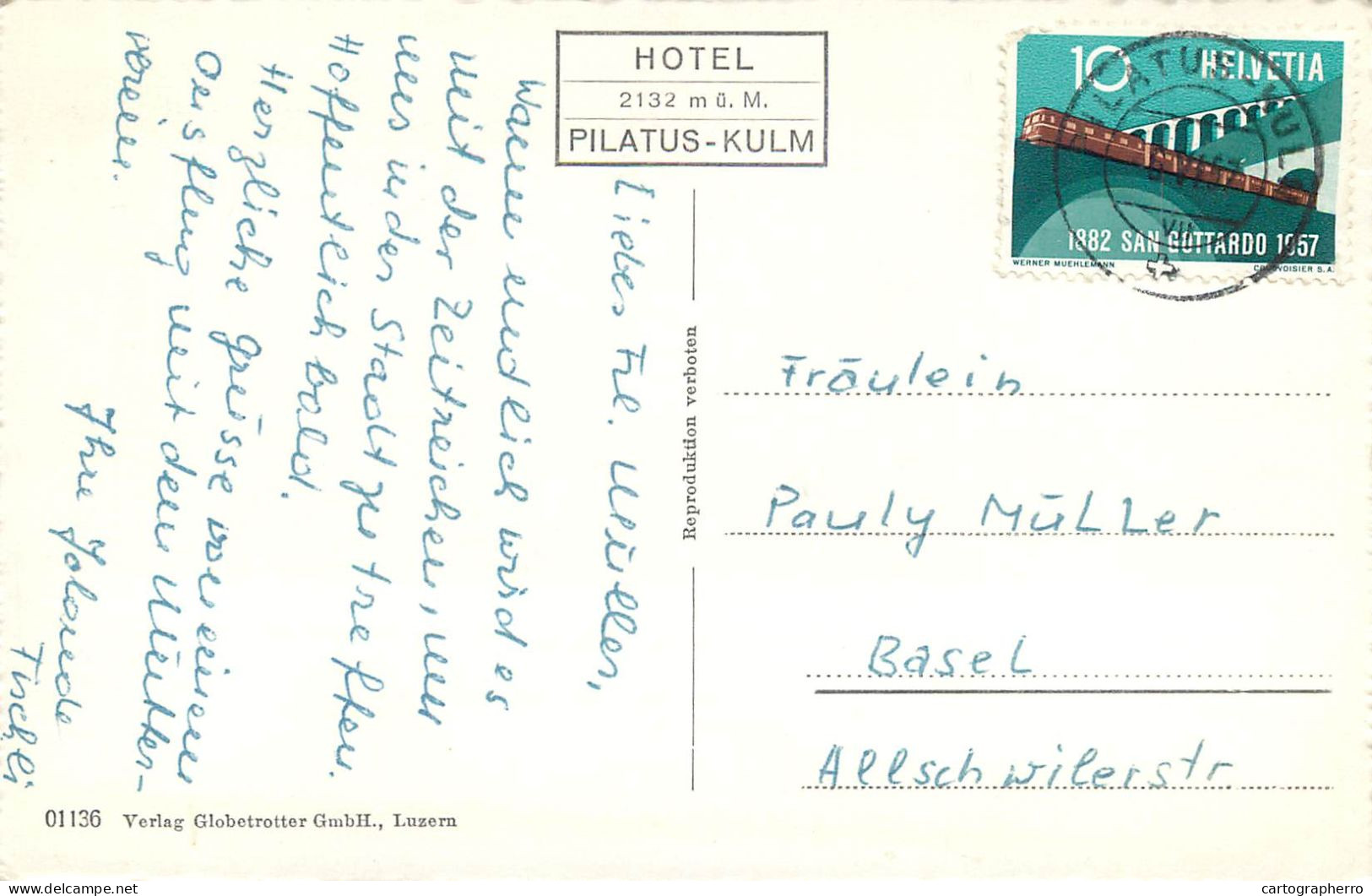 Postcard Switzerland Pilatus Kulm - Altri & Non Classificati