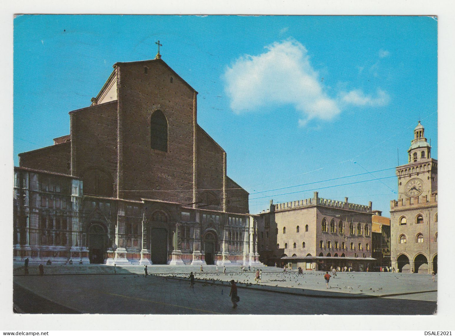 ITALY 1970s Pc W/Mi#1444 (50L) Stamp G. Bellini Sent BOLOGNA To Bulgaria, Postcard BOLOGNA Basilica (4065) - 1971-80: Poststempel