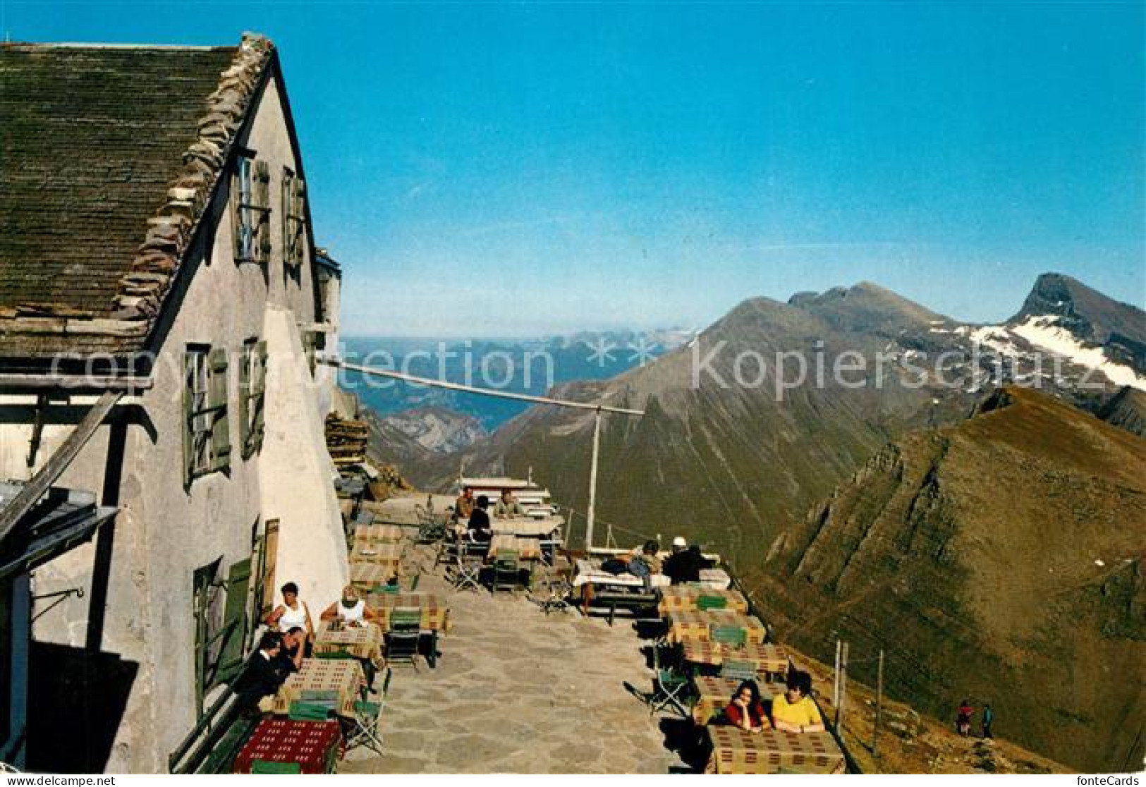 13339760 Grindelwald Berghotel Faulhorn Sonnenterrasse Fernsicht Alpenpanorama G - Other & Unclassified