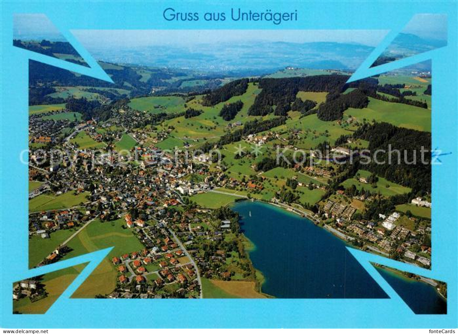 13337958 Unteraegeri Fliegeraufnahme Mit Aegerisee Unteraegeri - Sonstige & Ohne Zuordnung