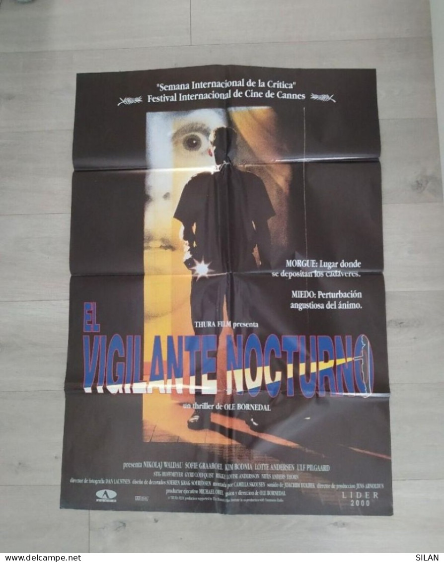 Cartel Original De Cine Del Estreno El Vigilante Nocturno 1994 Nattevagten Affiche Originale Du Film Pour La Première - Sonstige Formate