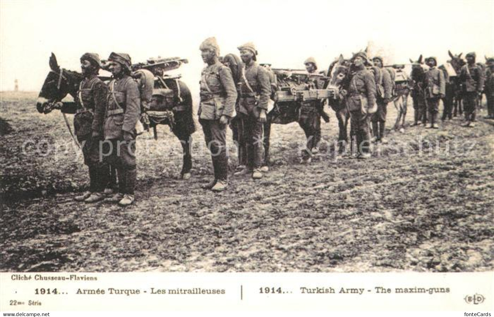 13336930 Militaria Tuerkei Wk1 Truppe The Maxim Guns Artillerie  - Türkei