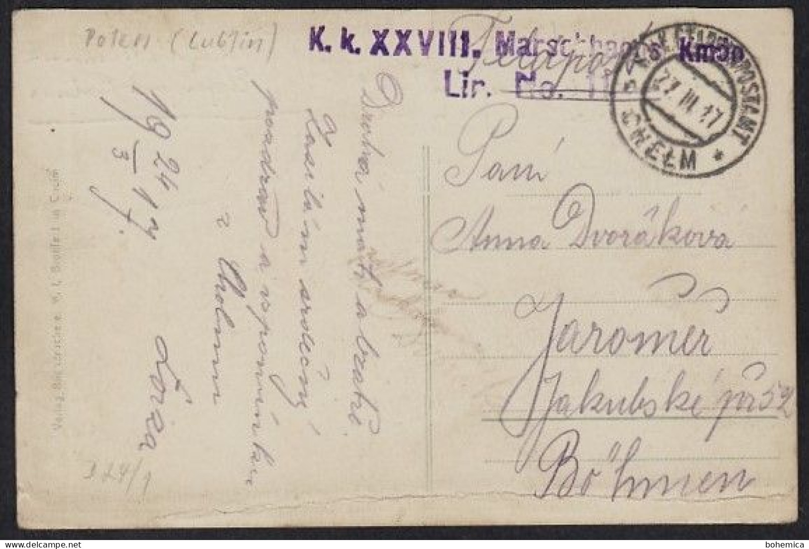 POLSKA CHELM CHOLM LUBLIN BAHNHOF FELDPOST 1917 - Pologne