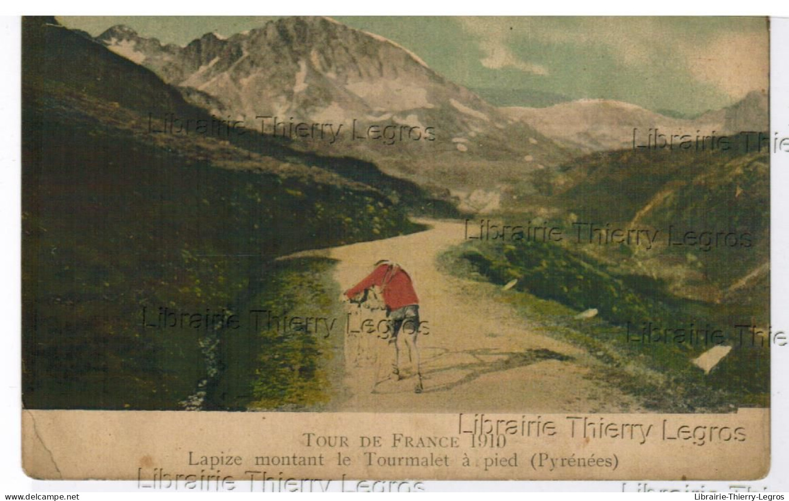 CPA    Tour De France 1910 Lapize Montant Le Tourmalet à Pied Cyclisme Velo Biking - Cycling