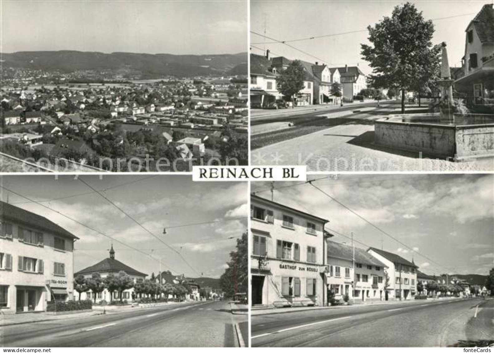 13330713 Reinach BL Panorama Brunnen Strassenpartien Reinach BL - Autres & Non Classés