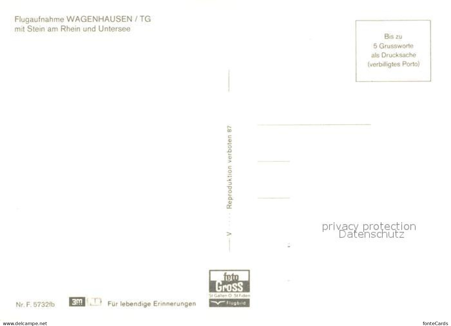 13330314 Wagenhausen TG Fliegeraufnahme Mit Stein Am Rhein Und Untersee Wagenhau - Sonstige & Ohne Zuordnung