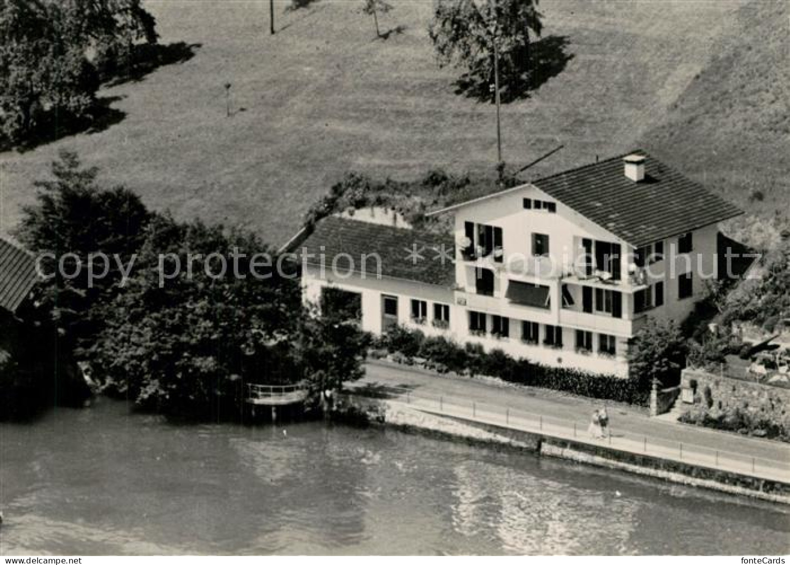 13329901 Hertenstein LU Fliegeraufnahme Pension Hertenstein LU - Autres & Non Classés