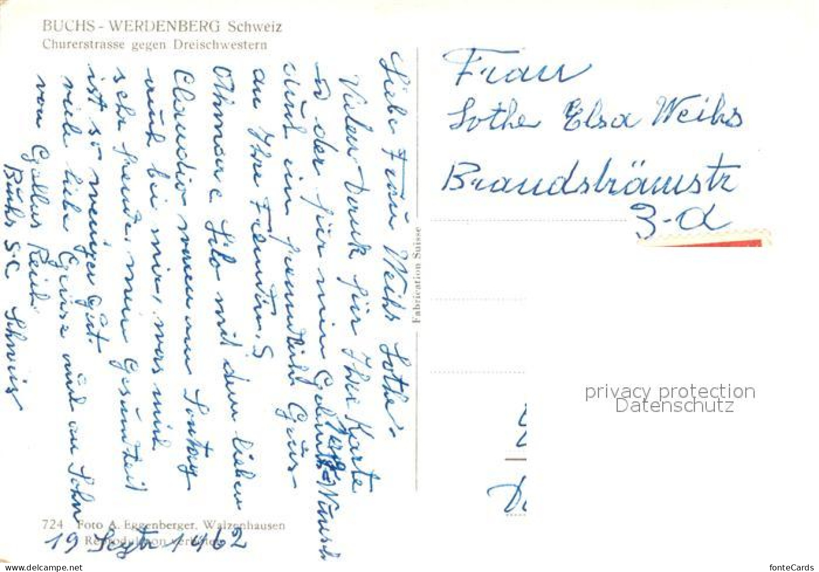 13329784 Buchs-Werdenberg Churerstrasse Gegen Dreischwestern Alpen Gasthaus Ochs - Other & Unclassified