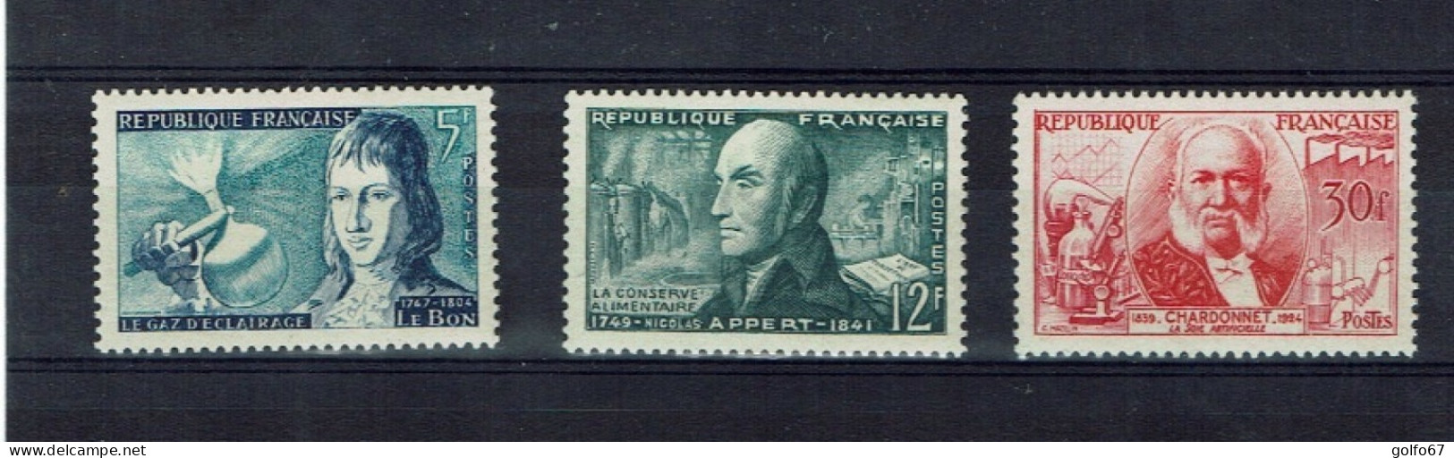 FRANCE 1955 Y&T N° 1012 - 1014 - 1017 NEUF** (0504) - Unused Stamps