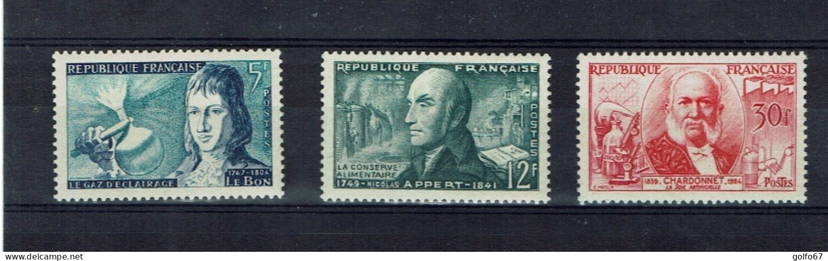 FRANCE 1955 Y&T N° 1012 - 1014 - 1017 NEUF** (0504) - Ungebraucht