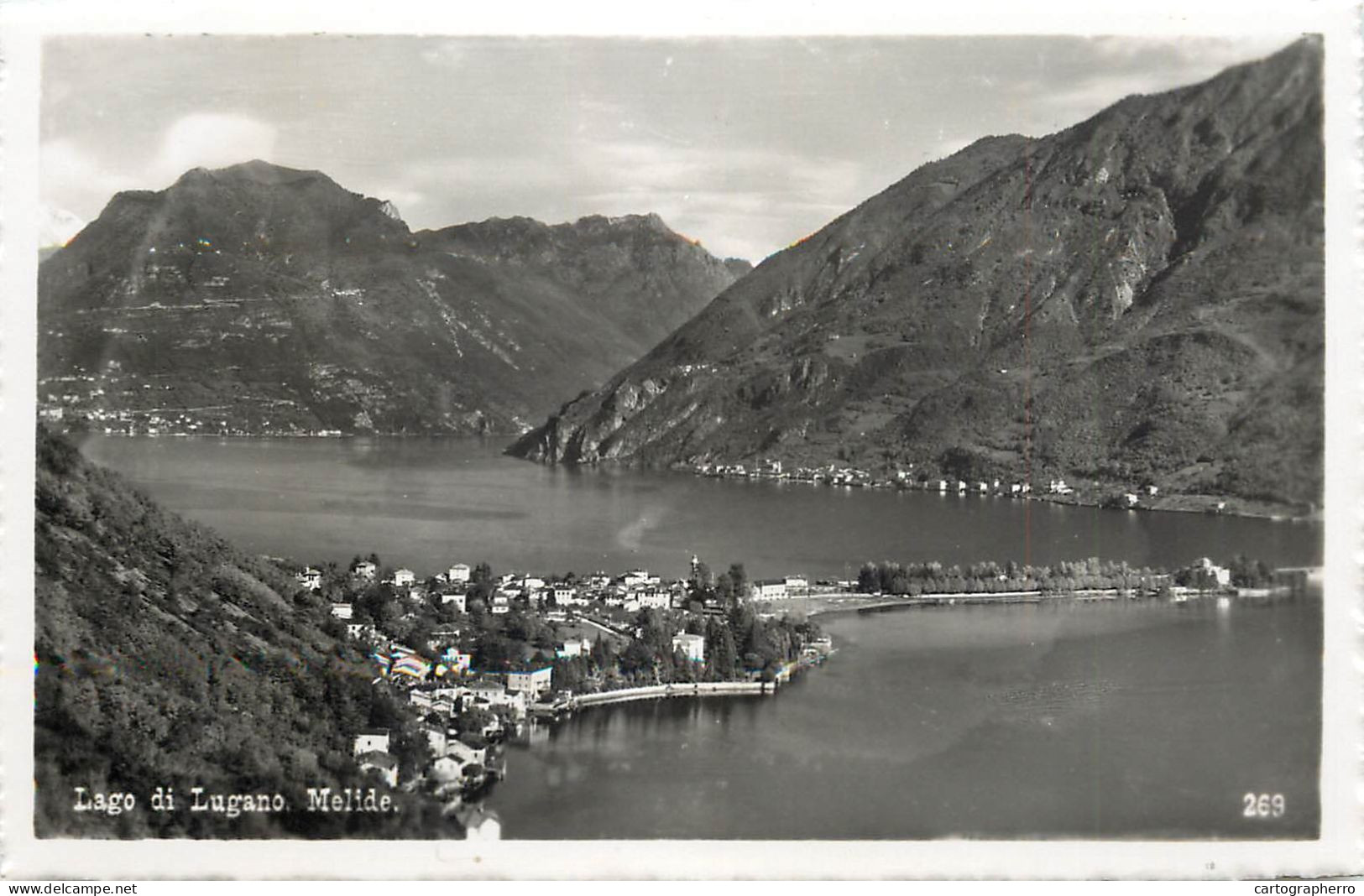 Postcard Switzerland Lugano Lake Melide - Andere & Zonder Classificatie