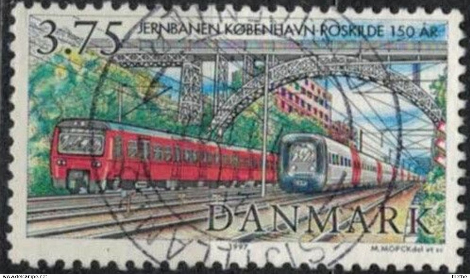 DANEMARK - Trains électriques Sous Le Nouveau Pont Carlsberg - Used Stamps