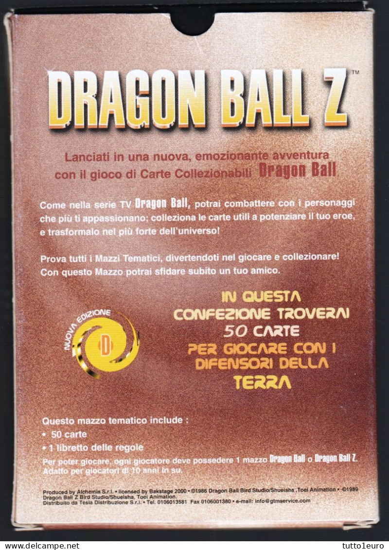 MAZZO DI FIGURINE - DRAGON BALL Z PIANETA TERRA - SCATOLA ORIGINALE CON 54 CARTE + LIBRETTO ISTRUZIONI. - Dragonball Z