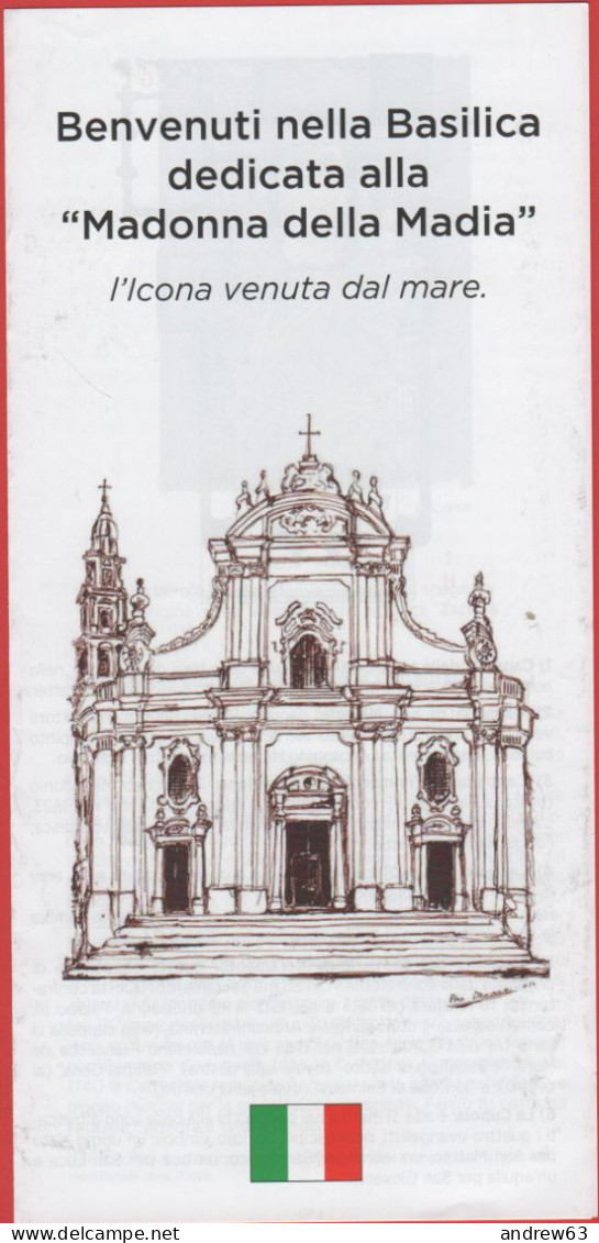 ITALIA - MATERA - Basilica Della Madonna Della Madia - Volantino Pieghevole Informativo - Publicidad