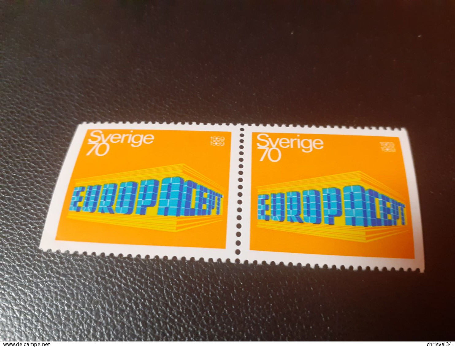 TIMBRES   SUEDE  ANNEE 1969   N  615B  PAIRE   COTE  6,00  EUROS   NEUFS  LUXE** - Nuevos