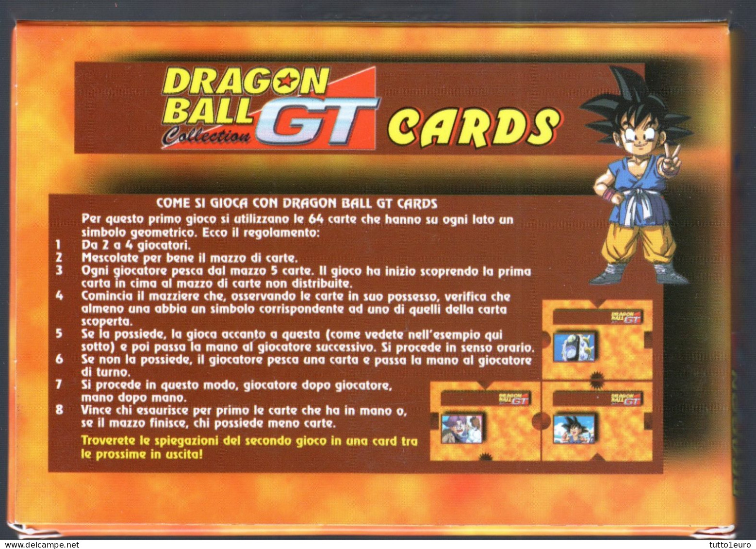 MAZZO DI FIGURINE - DRAGON BALL GT CARDS - SCATOLA ORIGINALE CON 72 CARTE - DE AGOSTINI 1999 - Dragonball Z