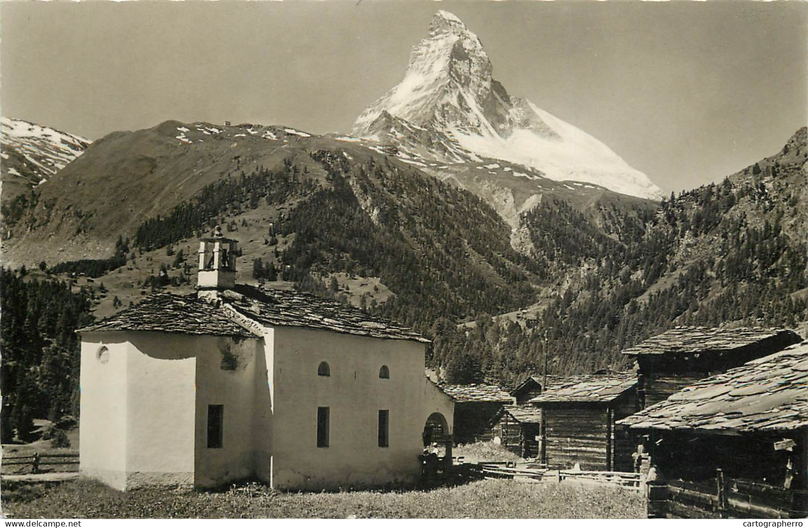 Postcard Switzerland Zermatt Winkelmatten Und Matterhorn - Other & Unclassified