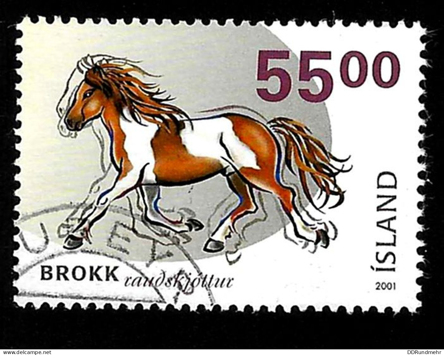 2001 Horses Michel IS 985 Stamp Number IS 941 Yvert Et Tellier IS 915C Stanley Gibbons IS 996 Used - Used Stamps