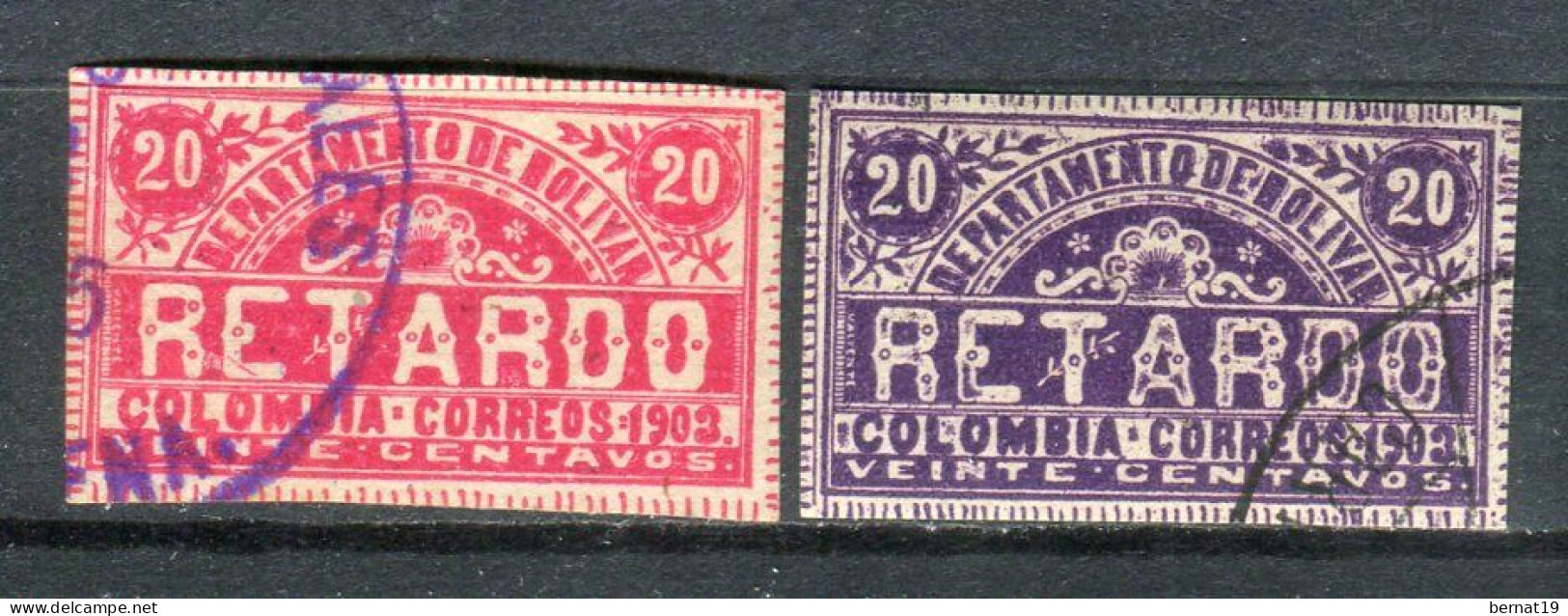 Colombia Departamento De Bolivar Retardo 1903. Yvert 1-2. - Colombia