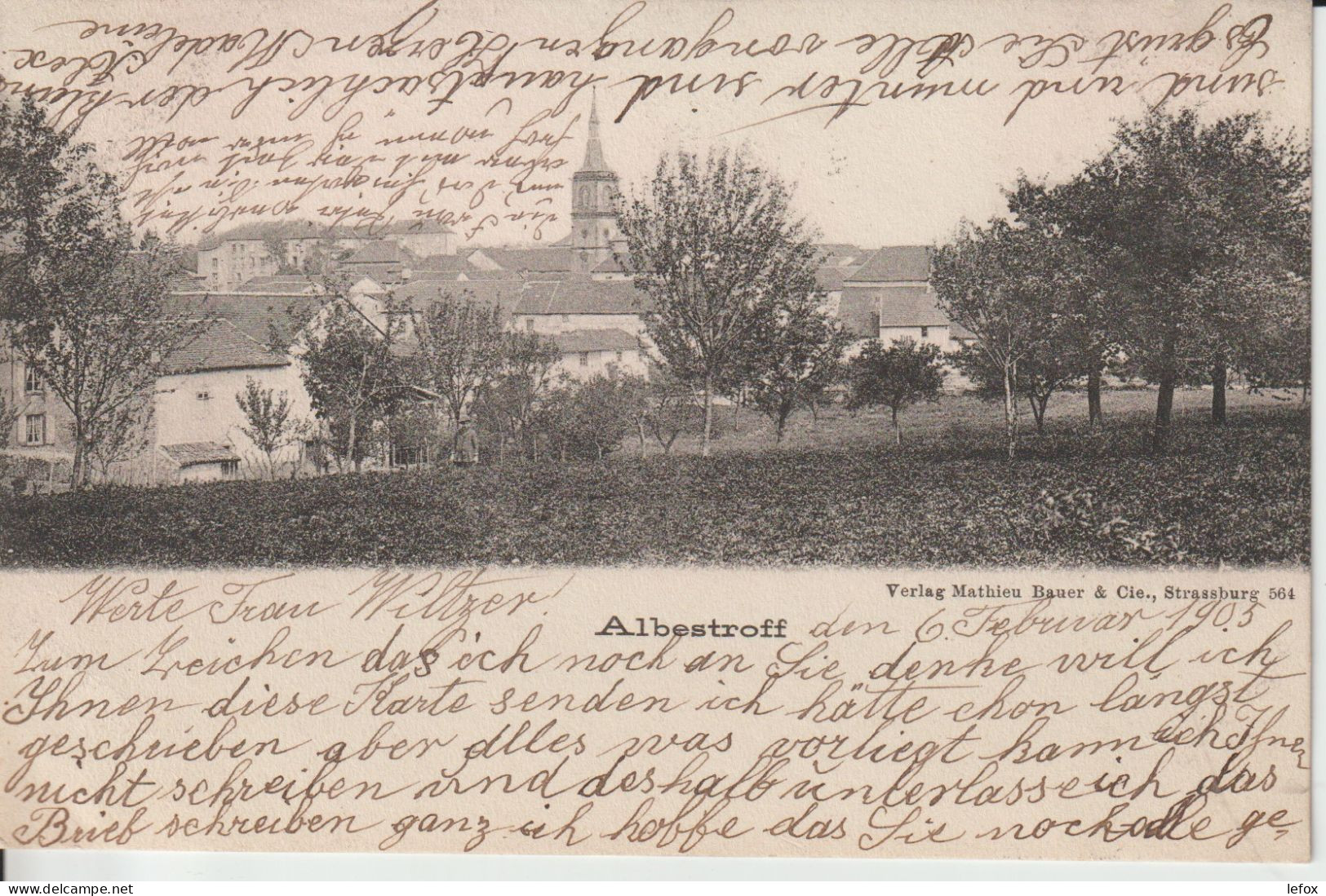 ALBBESTROFF ECRITE EN 1905 - Albestroff