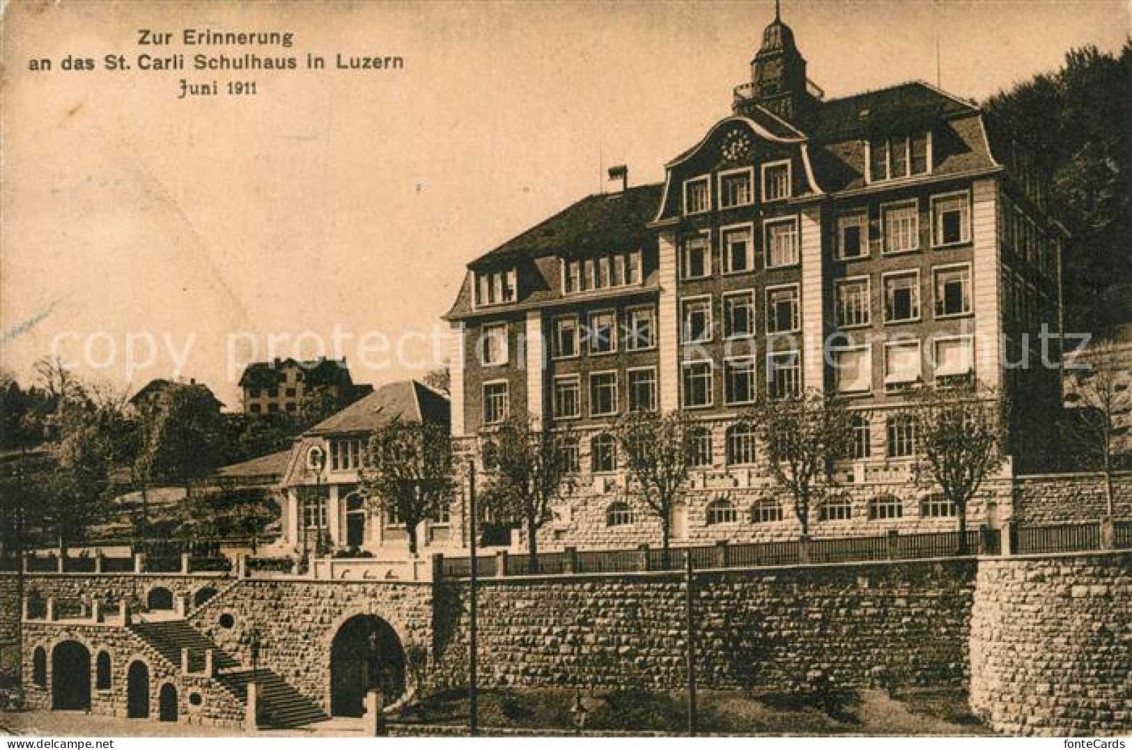 13319038 Luzern LU St. Carli Schulhaus Luzern LU - Sonstige & Ohne Zuordnung