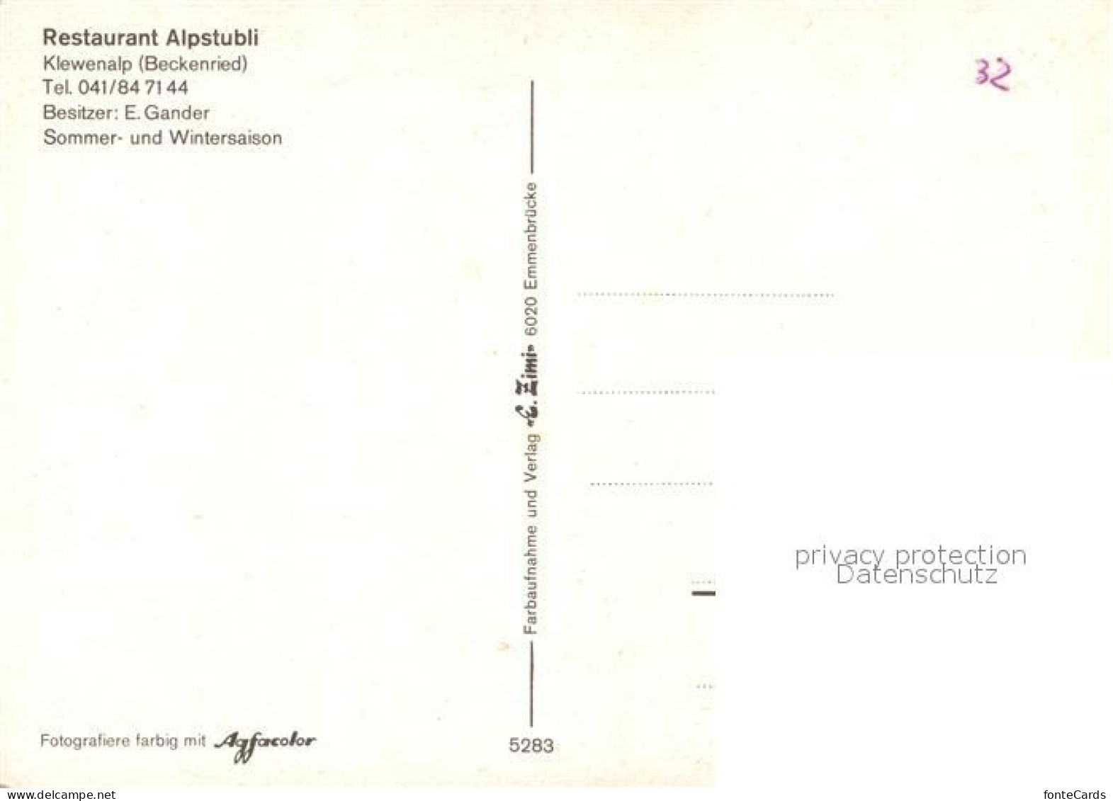 13317648 Klewenalp Restaurant Alpstubli Gastraum Klewenalp - Other & Unclassified