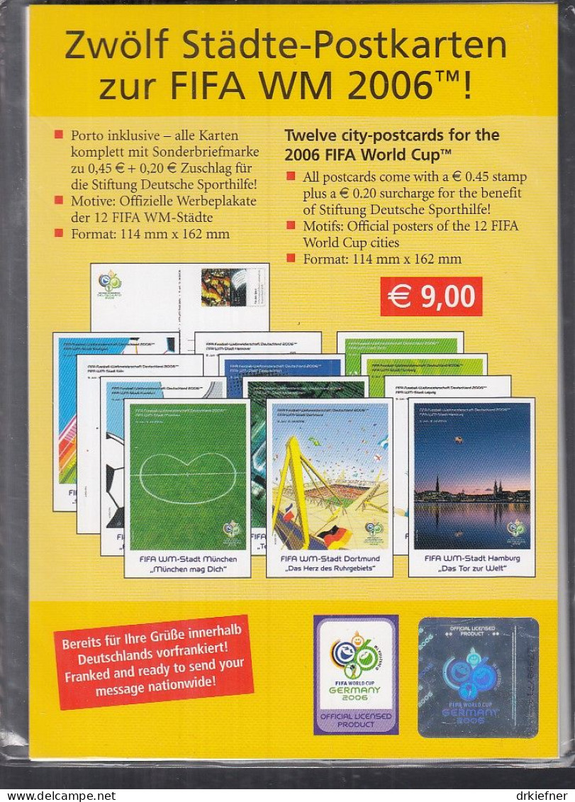 BRD PSo 92 01-12, 12 Karten, Ungebraucht, Fußball WM, 2006, In Original Folienverpackung - Postkarten - Ungebraucht