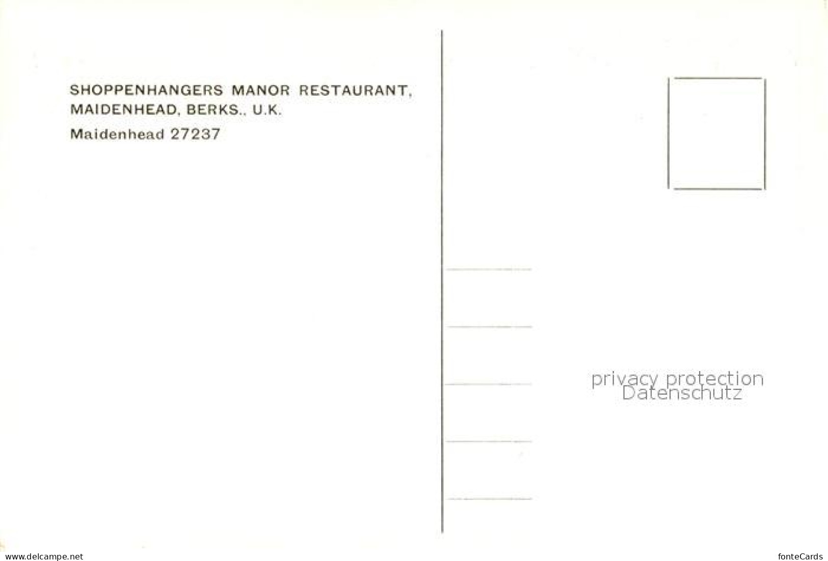 13316860 Maidenhead Riverside Shoppenhangers Manor Restaurant Maidenhead Riversi - Altri & Non Classificati