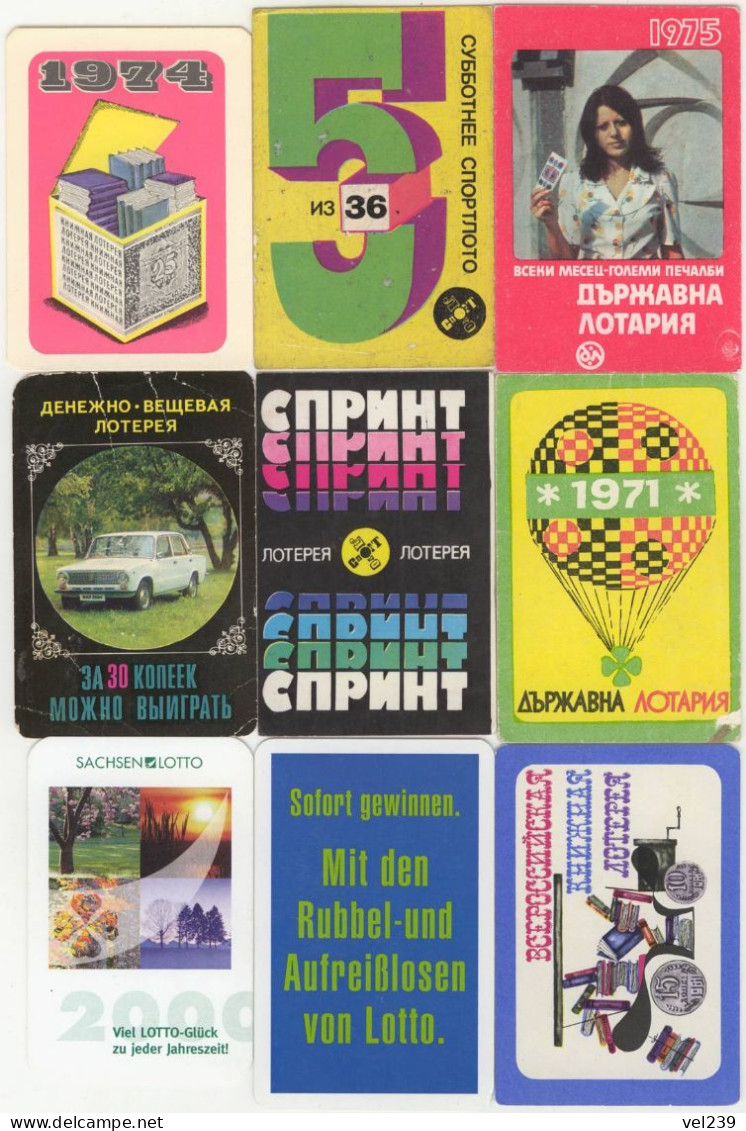 USSR. Bulgaria. Germany. 1971 - 2000. Lottery. Lotaria. Loterie. Loto - Klein Formaat: 1971-80