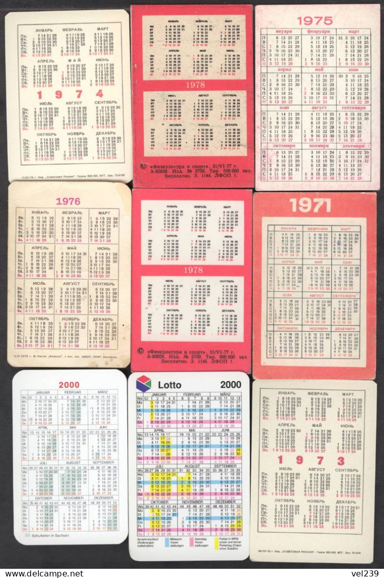 USSR. Bulgaria. Germany. 1971 - 2000. Lottery. Lotaria. Loterie. Loto - Tamaño Pequeño : 1971-80