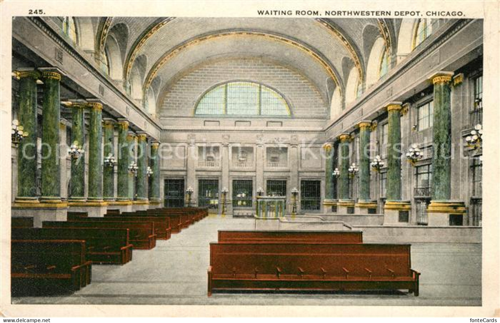 13316290 Chicago_Illinois Waiting Room New Northwestern Depot - Andere & Zonder Classificatie