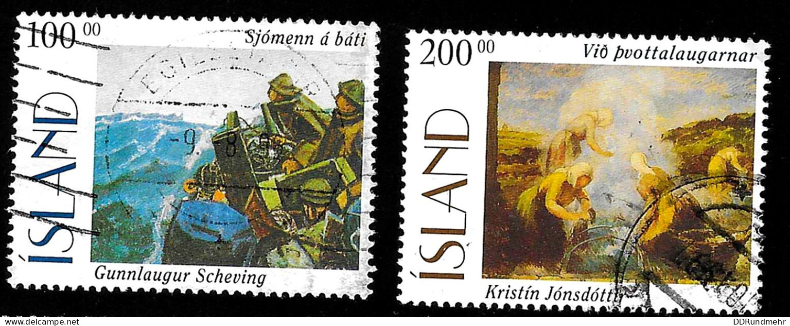 1996 Paintings Michel IS 842 - 843 Stamp Number IS 816 - 817 Yvert Et Tellier IS 795 - 796 Used - Oblitérés