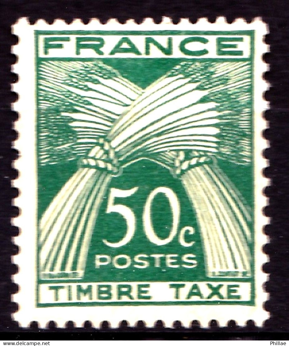 Taxe  80 - 50c Vert "Timbre-Taxe" - Neuf N** - TB - 1859-1959 Mint/hinged