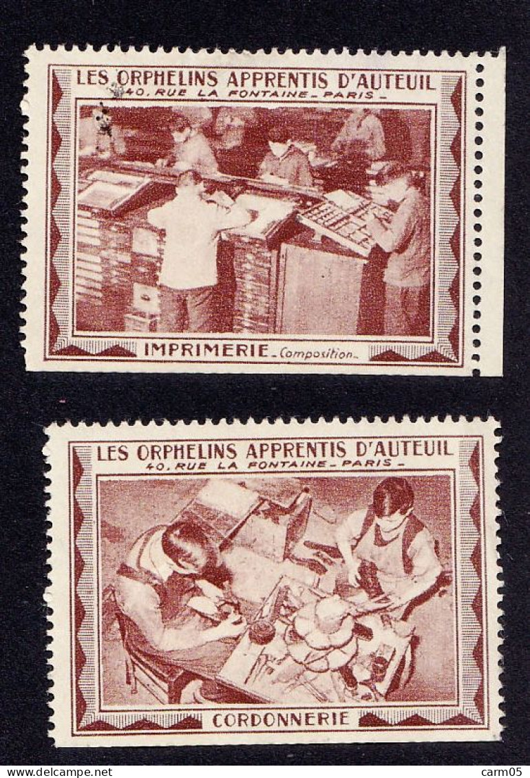 Lot De 10 Vignettes Orphelins Apprentis D'Auteuil - Sonstige & Ohne Zuordnung