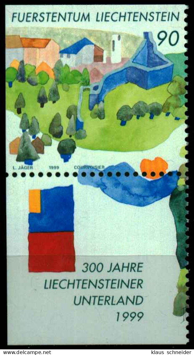 LIECHTENSTEIN 1999 Nr B16 Zd7 Postfrisch SENKR PAAR X143232 - Neufs