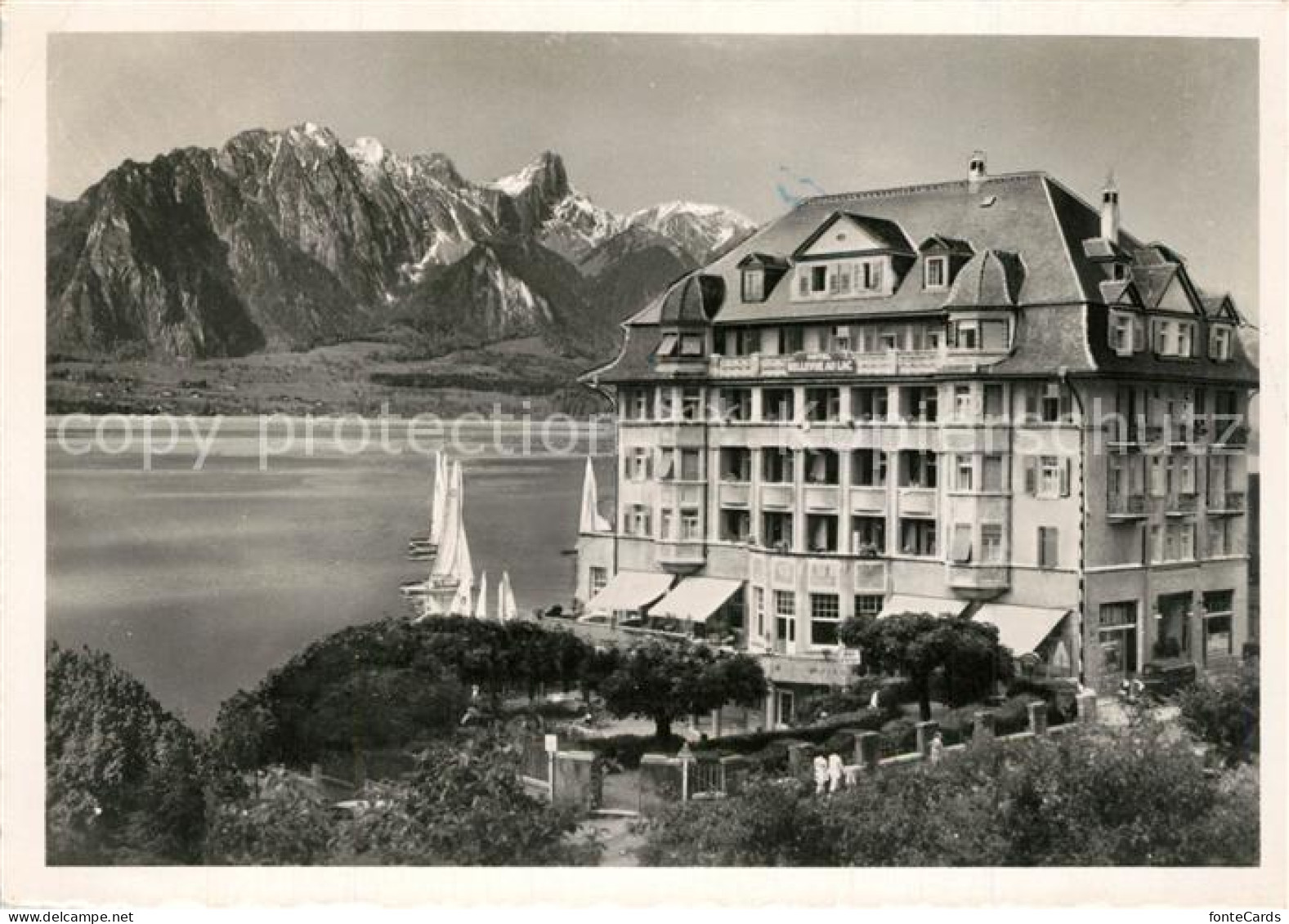 13312624 Hilterfingen Thunersee Hotel Bellevue Au Lac Mit Stockhornkette Hilterf - Other & Unclassified