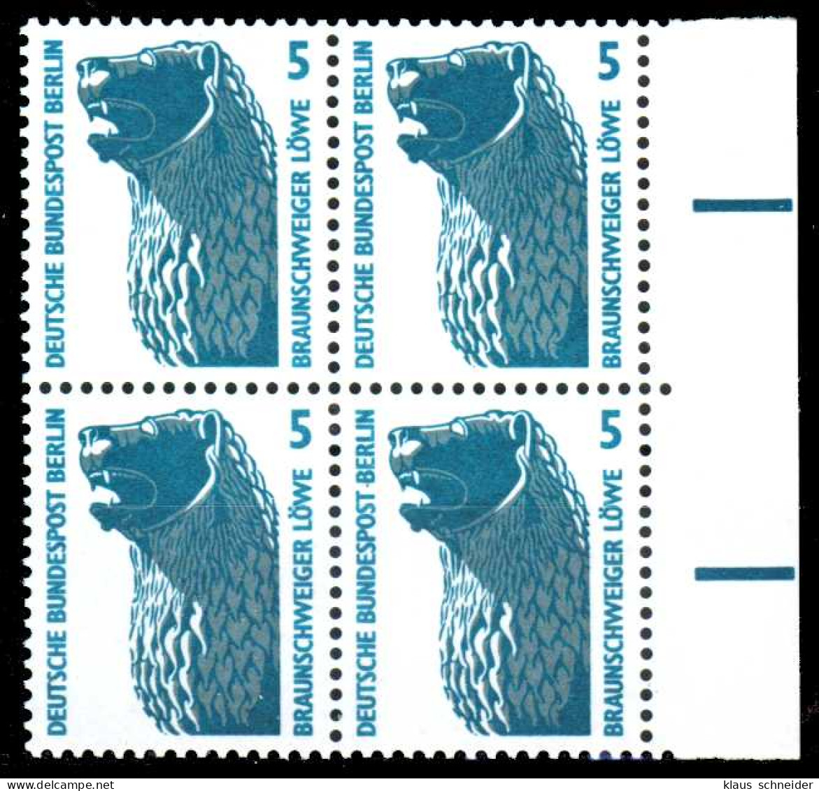 BERLIN DS SEHENSW Nr 863 Postfrisch VIERERBLOCK SRA X15AB8A - Unused Stamps