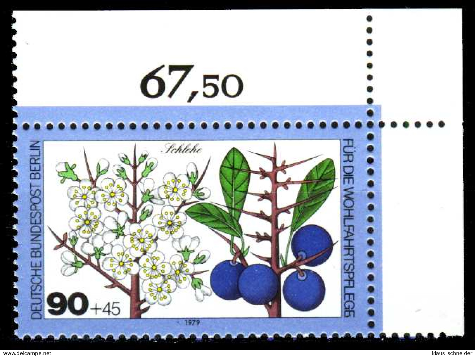 BERLIN 1979 Nr 610 Postfrisch ECKE-ORE X1D5C36 - Unused Stamps