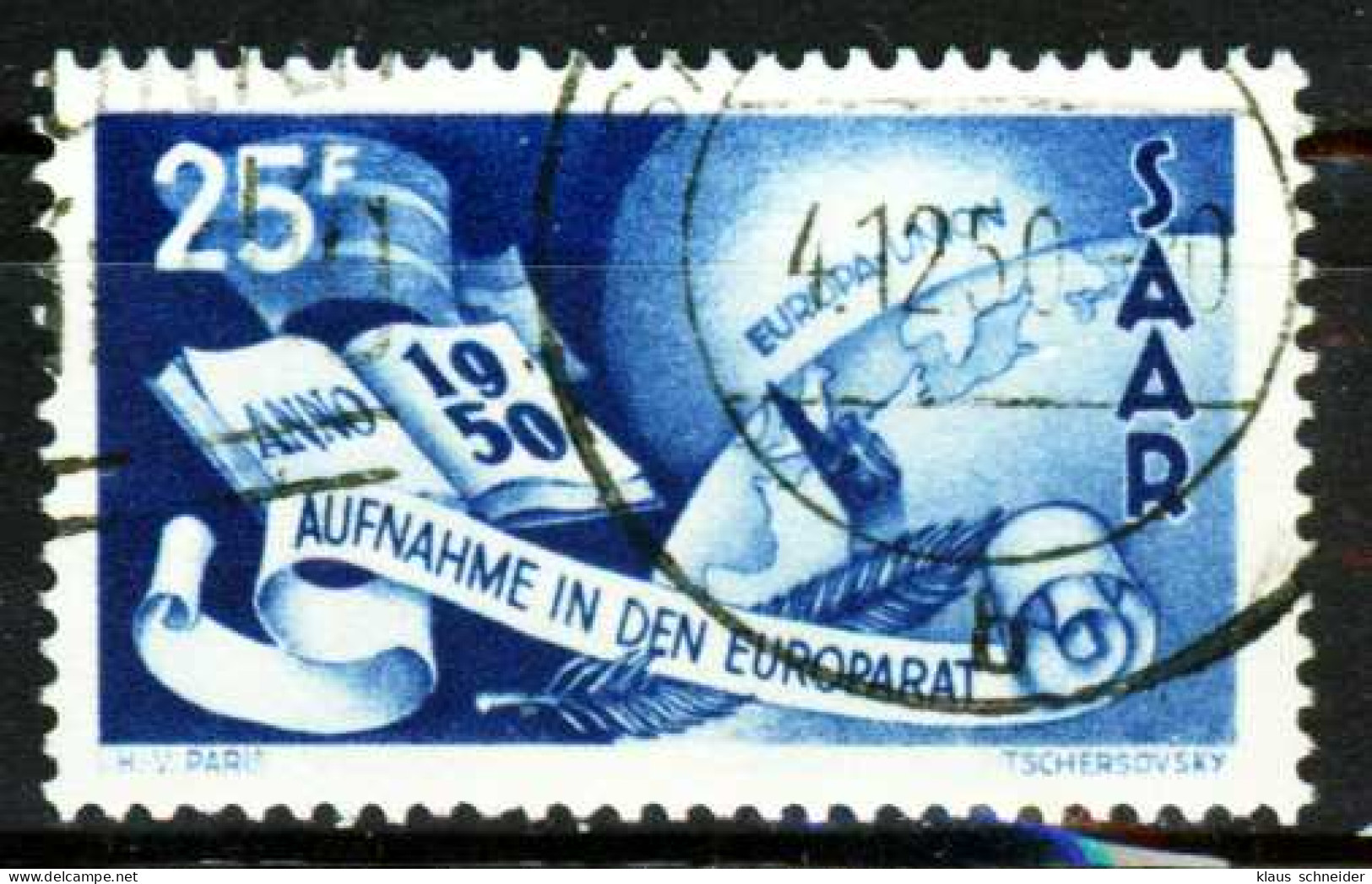 SAARLAND 1950 Nr 297 Zentrisch Gestempelt X202C9A - Gebruikt