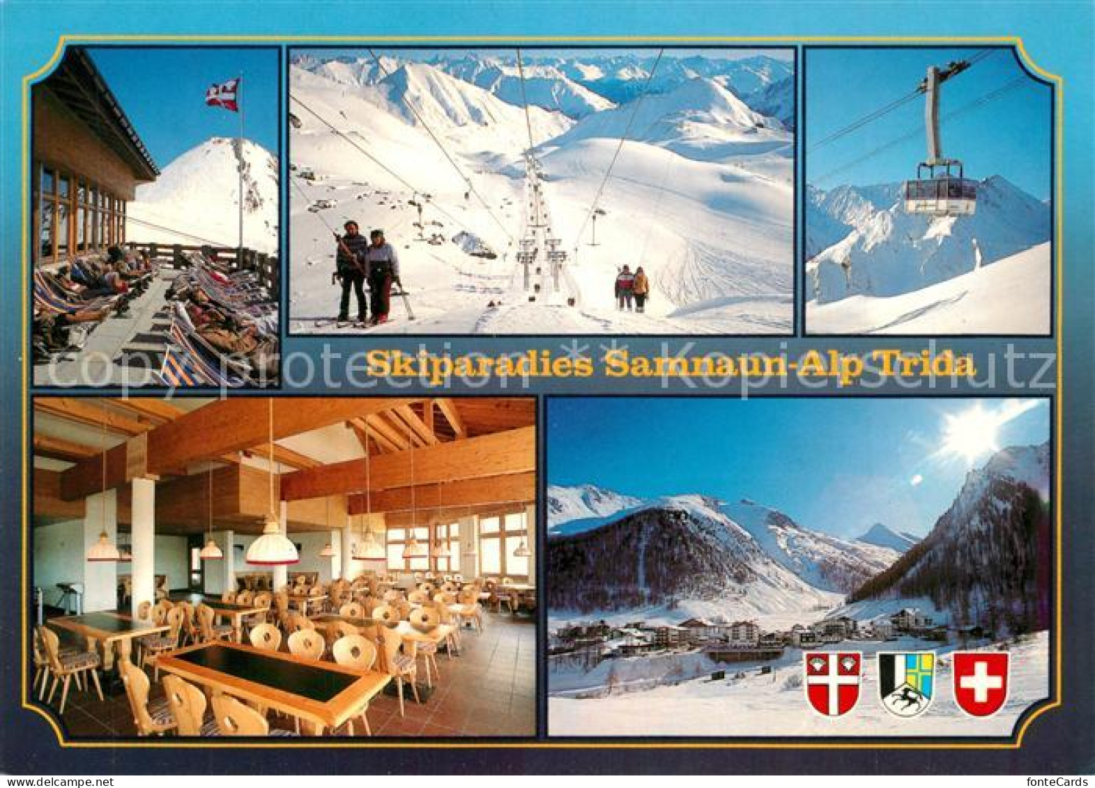 13312393 Samnaun Dorf Alp Trida Berggaststaette Skilift Bergbahn Wintersportplat - Other & Unclassified