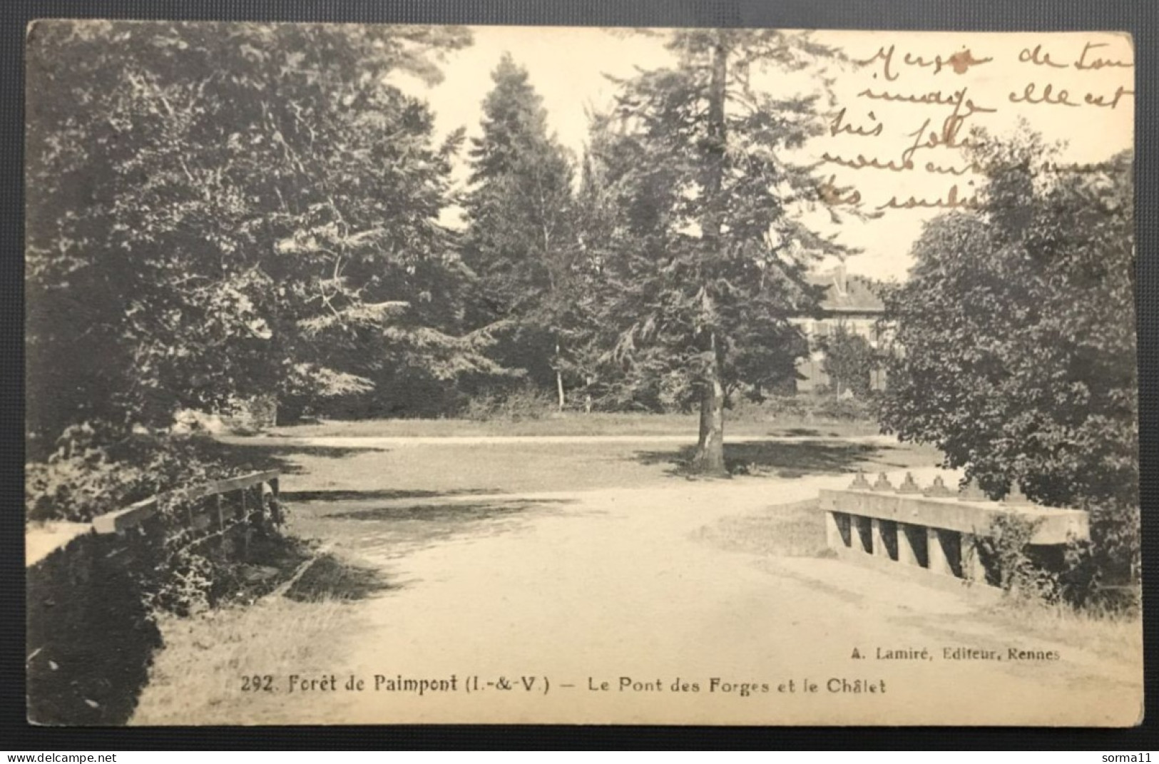 CPA FORET DE PAIMPONT 35 Le Pont Des Forges Et Le Chalet - Paimpont